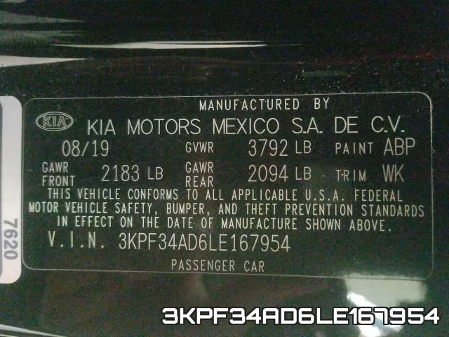 3KPF34AD6LE167954 фото 2