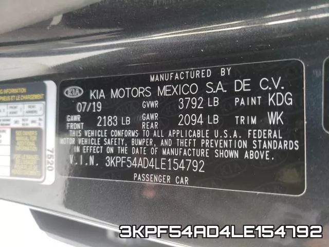 3KPF54AD4LE154792 фото 2