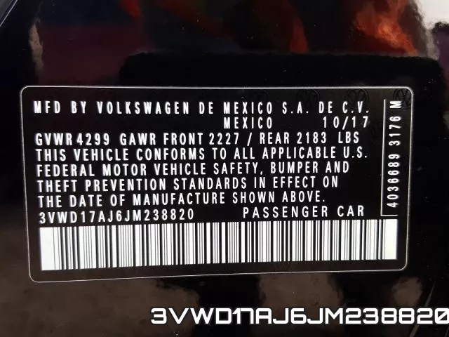 3VWD17AJ6JM238820 фото 2