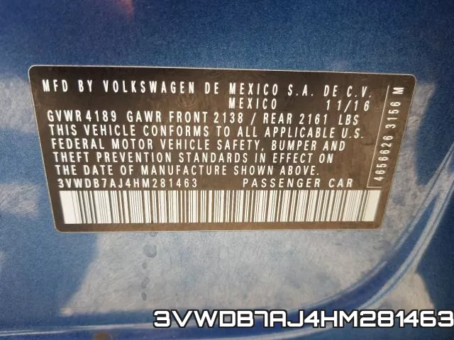 3VWDB7AJ4HM281463 фото 2
