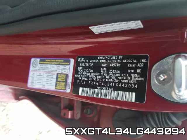 5XXGT4L34LG443094 фото 2
