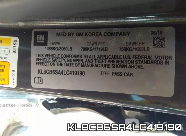 KL8CB6SA4LC419190 фото 8