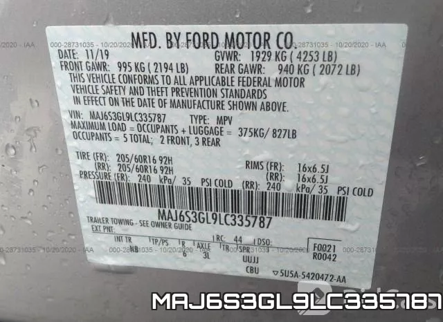 MAJ6S3GL9LC335787 фото 8