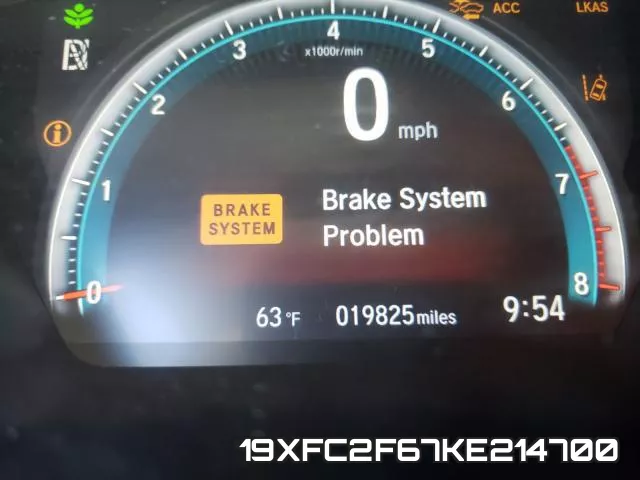 19XFC2F67KE214700 фото 9