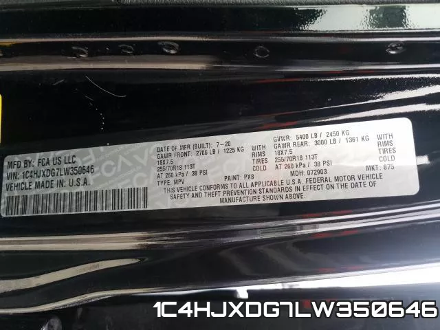 1C4HJXDG7LW350646 фото 2