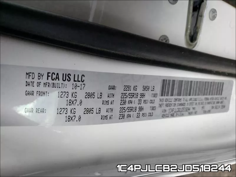 1C4PJLCB2JD518244 фото 2