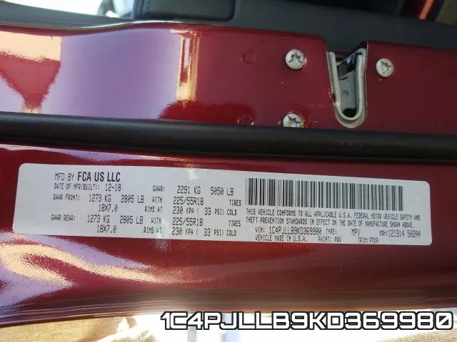 1C4PJLLB9KD369980 фото 2