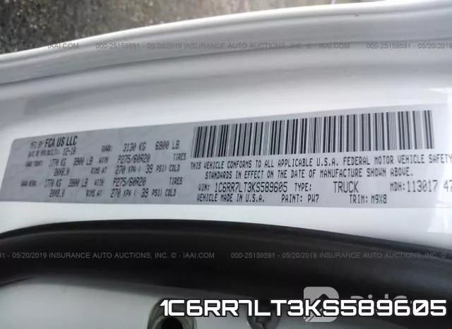 1C6RR7LT3KS589605 фото 10