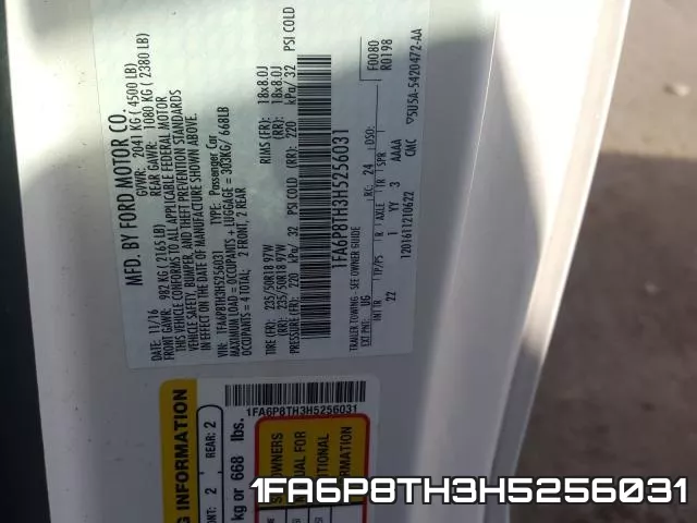 1FA6P8TH3H5256031 фото 2