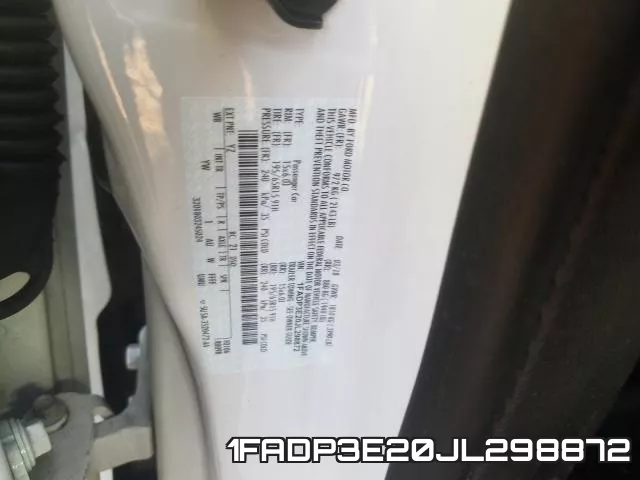 1FADP3E20JL298872 фото 2