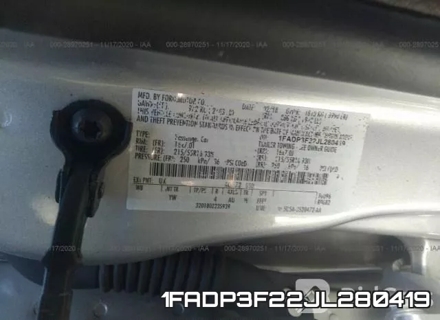 1FADP3F22JL280419 фото 9