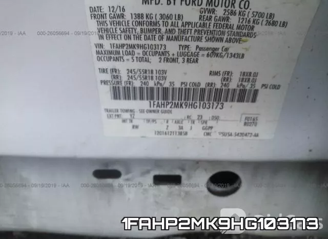 1FAHP2MK9HG103173 фото 10