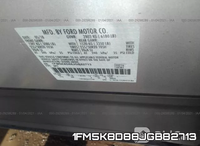 1FM5K8D88JGB82713 фото 10