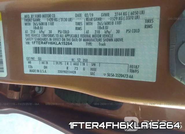 1FTER4FH6KLA15264 фото 9