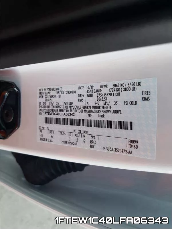 1FTEW1C40LFA06343 фото 2