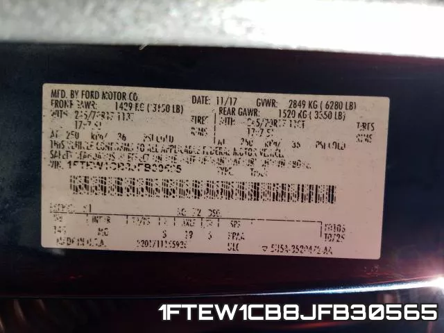 1FTEW1CB8JFB30565 фото 2