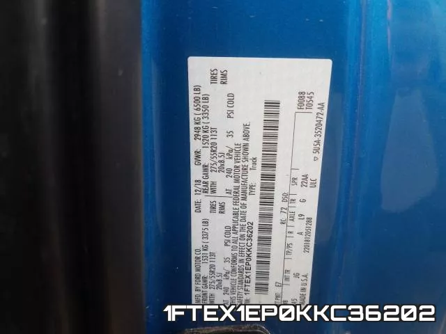 1FTEX1EP0KKC36202 фото 2