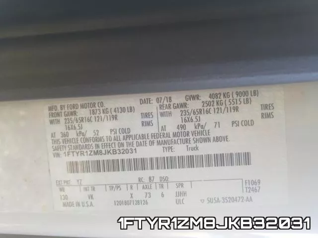 1FTYR1ZM8JKB32031 фото 2