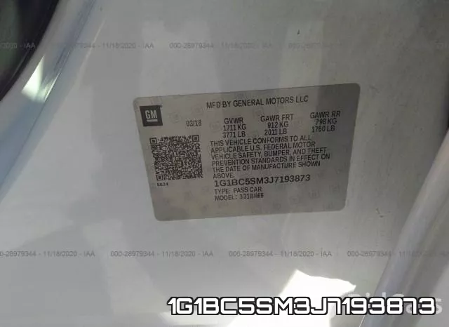 1G1BC5SM3J7193873 фото 9