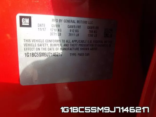 1G1BC5SM9J7146217 фото 2