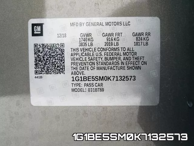 1G1BE5SM0K7132573 фото 2