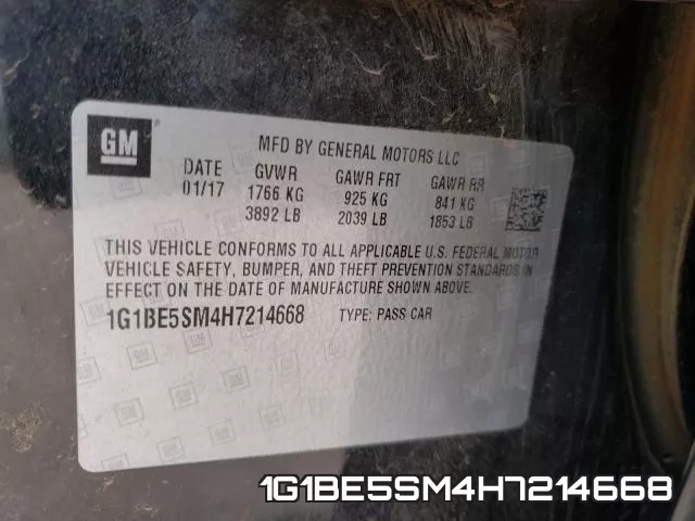 1G1BE5SM4H7214668 фото 2