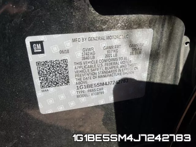 1G1BE5SM4J7242783 фото 2