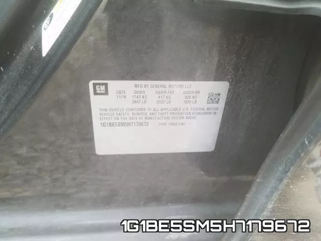 1G1BE5SM5H7179672 фото 2
