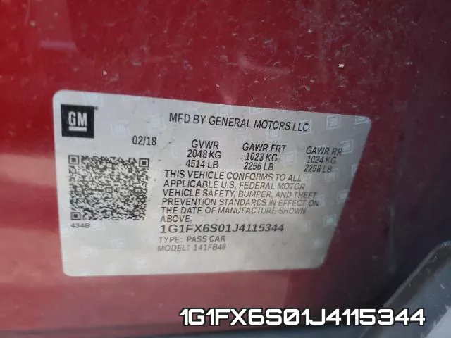 1G1FX6S01J4115344 фото 2