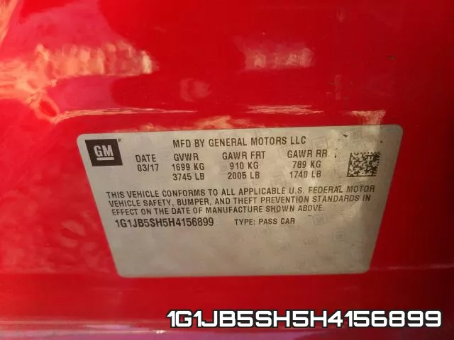 1G1JB5SH5H4156899 фото 2