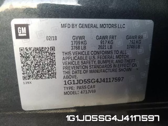 1G1JD5SG4J4117597 фото 2