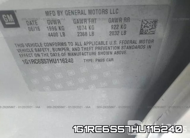 1G1RC6S57HU116240 фото 10