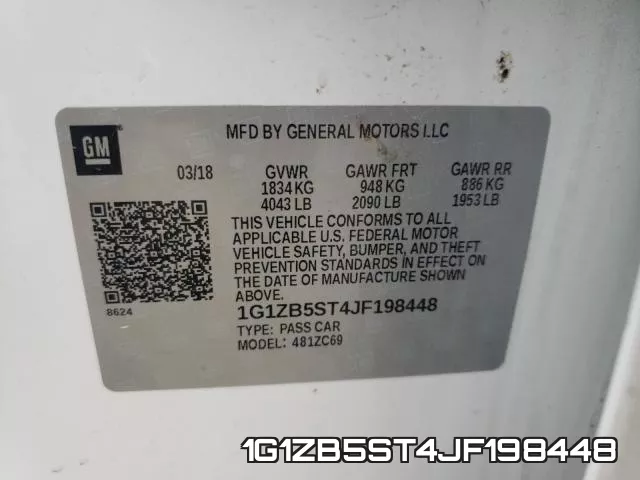 1G1ZB5ST4JF198448 фото 2