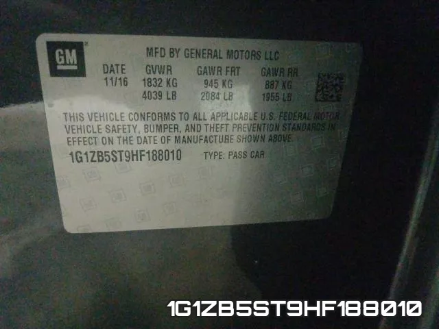 1G1ZB5ST9HF188010 фото 2