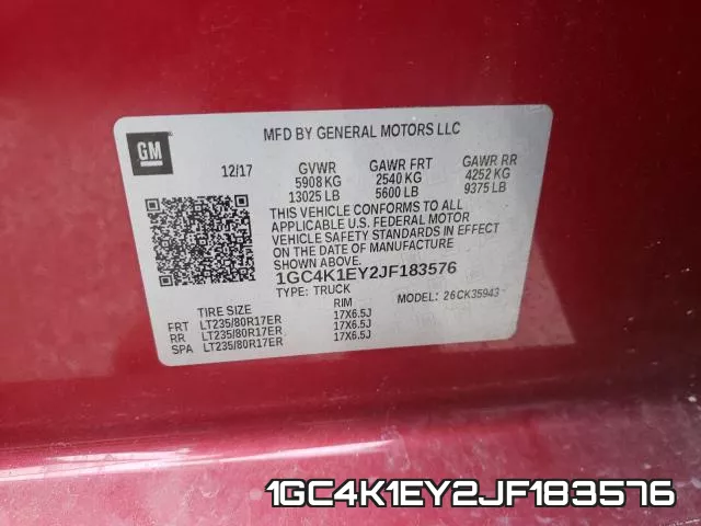 1GC4K1EY2JF183576 фото 2