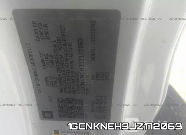 1GCNKNEH3JZ172063 фото 10