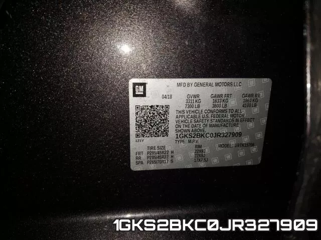 1GKS2BKC0JR327909 фото 2