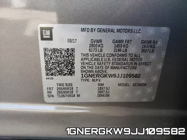 1GNERGKW9JJ109582 фото 2