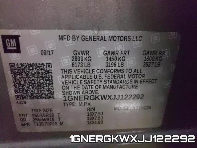 1GNERGKWXJJ122292 фото 2