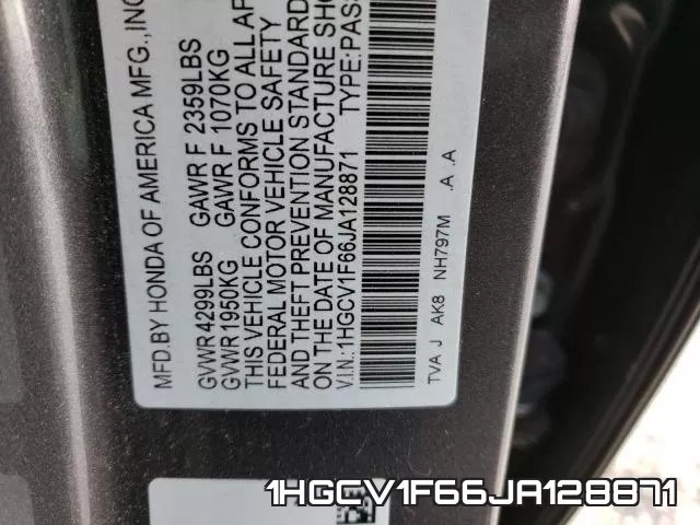 1HGCV1F66JA128871 фото 2