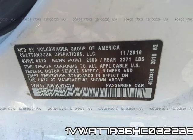 1VWAT7A35HC032236 фото 8
