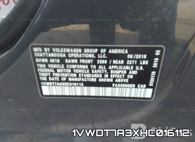 1VWDT7A3XHC016112 фото 9