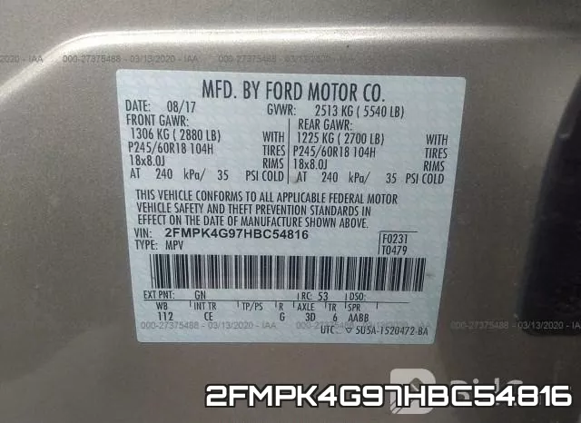 2FMPK4G97HBC54816 фото 8