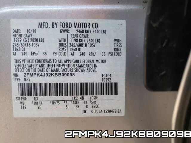 2FMPK4J92KBB09098 фото 2