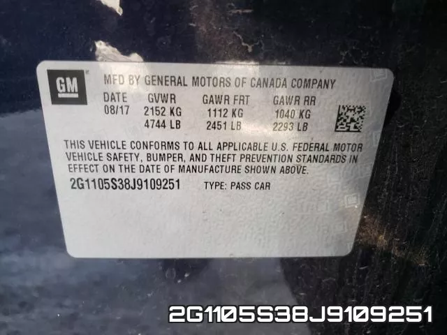 2G1105S38J9109251 фото 2