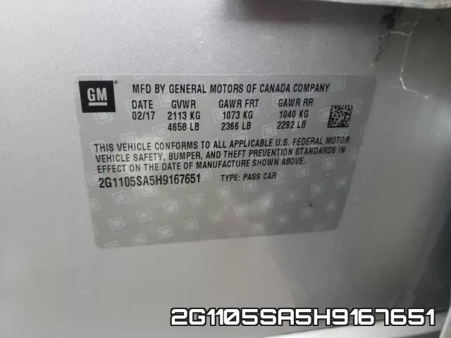2G1105SA5H9167651 фото 2