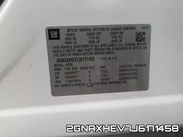 2GNAXHEV7J6171458 фото 2