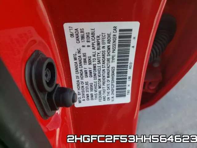 2HGFC2F53HH564623 фото 2