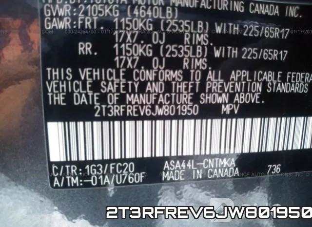 2T3RFREV6JW801950 фото 10