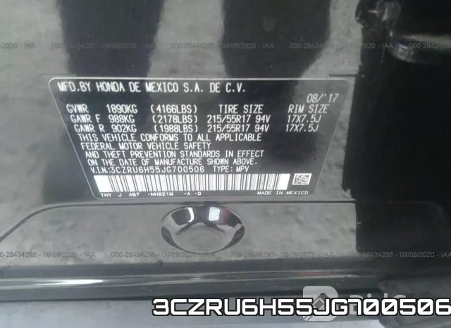 3CZRU6H55JG700506 фото 9